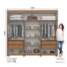 Guarda-roupa Casal 6 Portas 4 Gavetas Norton Nature