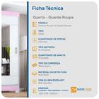 Guarda-roupa Casal 6 Portas 4 Gavetas Odense Freijó