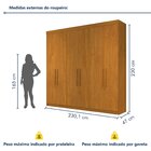 Guarda Roupa Casal 6 Portas 4 Gavetas Orlando Cinamomo
