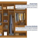 Guarda Roupa Casal 6 Portas 4 Gavetas Orlando Cinamomo/off Wh