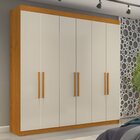 Guarda Roupa Casal 6 Portas 4 Gavetas Orlando Cinamomo/off Wh