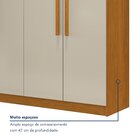 Guarda Roupa Casal 6 Portas 4 Gavetas Orlando Cinamomo/off Wh