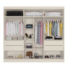 Guarda Roupa Casal 6 Portas 4 Gavetas Oslo  Off White