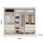 Guarda Roupa Casal 6 Portas 4 Gavetas Oslo  Off White