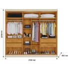 Guarda Roupa Casal 6 Portas 4 Gavetas Oslo  Peróba