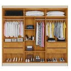 Guarda Roupa Casal 6 Portas 4 Gavetas Oslo  Peróba/off White