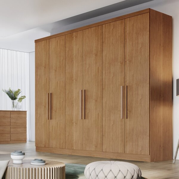 Guarda Roupa Casal 6 Portas 4 Gavetas Padova Novo Horizonte C