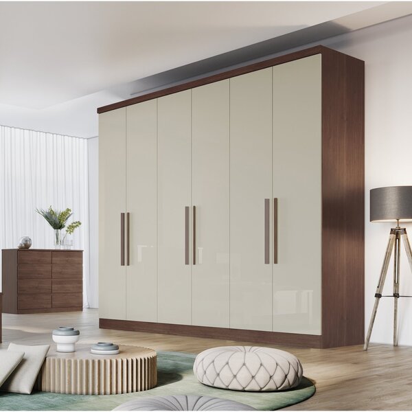 Guarda Roupa Casal 6 Portas 4 Gavetas Padova Novo Horizonte C