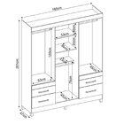 Guarda Roupa Casal 6 Portas 4 Gavetas Poema Demóbile Amendola