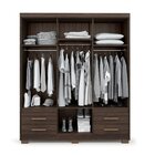 Guarda-roupa Casal 6 Portas 4 Gavetas Primacy Capuccino Wood
