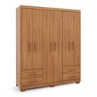 Guarda Roupa Casal 6 Portas 4 Gavetas Primacy Freijó