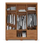 Guarda Roupa Casal 6 Portas 4 Gavetas Primacy Freijó