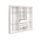 Guarda Roupa Casal 6 Portas 4 Gavetas Roma  Branco Brilho