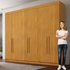 Guarda Roupa Casal 6 Portas 4 Gavetas Roma Cinamomo