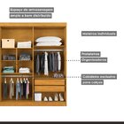 Guarda Roupa Casal 6 Portas 4 Gavetas Roma Cinamomo/off White