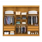 Guarda Roupa Casal 6 Portas 4 Gavetas Roma Cinamomo/off White