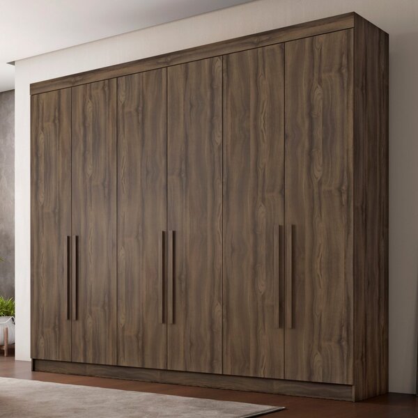 Guarda Roupa Casal 6 Portas 4 Gavetas Roma Conquista Móveis C