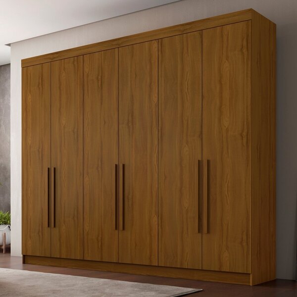 Guarda Roupa Casal 6 Portas 4 Gavetas Roma Conquista Móveis R