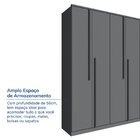 Guarda Roupa Casal 6 Portas 4 Gavetas Sarah Cabecasa Madeirao
