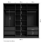 Guarda Roupa Casal 6 Portas 4 Gavetas Sarah Cabecasa Madeirao