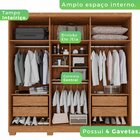Guarda Roupa Casal 6 Portas 4 Gavetas Sevilha Prime  Cinamomo