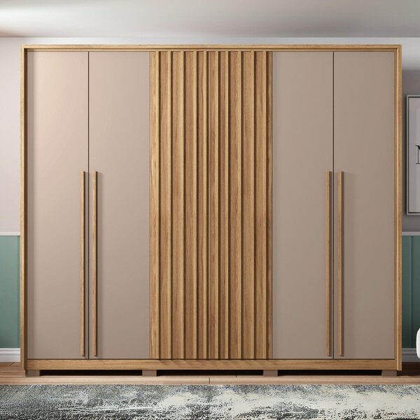 Guarda-roupa Casal 6 Portas 4 Gavetas Suburban Espresso Móvei