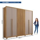 Guarda-roupa Casal 6 Portas 4 Gavetas Suburban Espresso Móvei