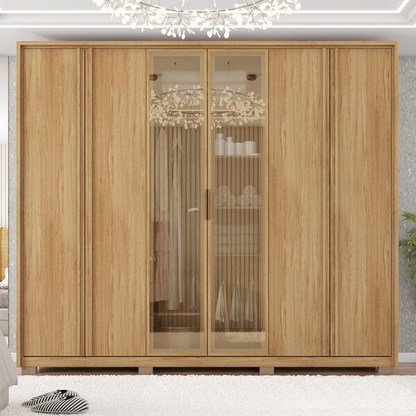 Guarda Roupa Casal 6 Portas 4 Gavetas Suburban Reflex Buriti