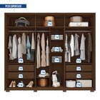Guarda Roupa Casal 6 Portas 4 Gavetas Suburban Reflex Fendi/h