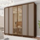 Guarda Roupa Casal 6 Portas 4 Gavetas Suburban Reflex Fendi/h