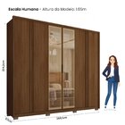 Guarda Roupa Casal 6 Portas 4 Gavetas Suburban Reflex Havana