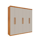 Guarda Roupa Casal 6 Portas 4 Gavetas - Suécia-cinamomo/off W