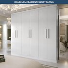 Guarda Roupa Casal 6 Portas 4 Gavetas Supreme Branco