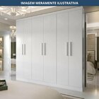 Guarda Roupa Casal 6 Portas 4 Gavetas Supreme Branco