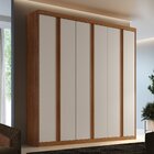 Guarda Roupa Casal 6 Portas 4 Gavetas Tulum  Imbuia/off White