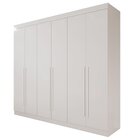 Guarda Roupa Casal 6 Portas 4 Gavetas Uberaba 100% Mdf Branco