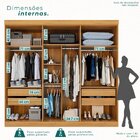 Guarda Roupa Casal 6 Portas 4 Gavetas Uberaba 100% Mdf Cinamo