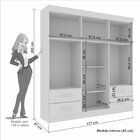 Guarda Roupa Casal 6 Portas 4 Gavetas Veneto Sallêto Móveis C