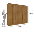 Guarda Roupa Casal 6 Portas 4 Gavetas Veneza Tcil