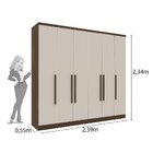 Guarda Roupa Casal 6 Portas 4 Gavetas Veneza Tcil Móveis