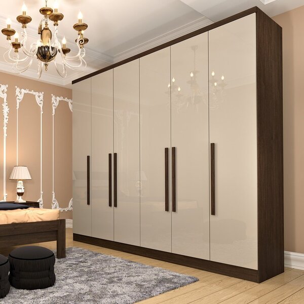 Guarda Roupa Casal 6 Portas 4 Gavetas Veneza Tcil Móveis