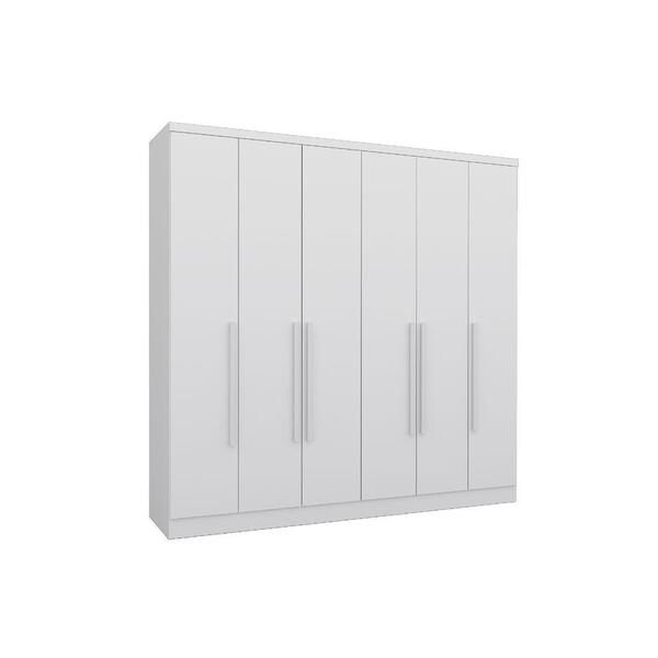 Guarda Roupa Casal 6 Portas 4 Gavetas Veneza Tcil Neve
