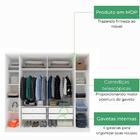 Guarda Roupa Casal 6 Portas 4 Gavetas Veneza Tcil Neve