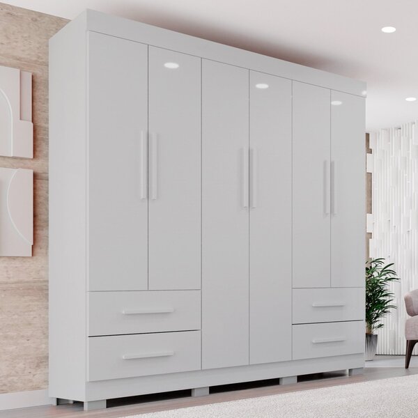 Guarda-roupa Casal 6 Portas 4 Gavetas Verona Premium