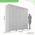 Guarda-roupa Casal 6 Portas 4 Gavetas Verona Premium