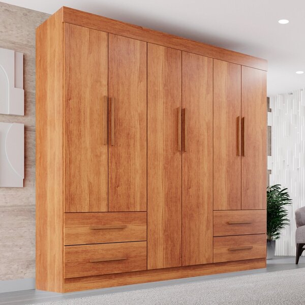 Guarda-roupa Casal 6 Portas 4 Gavetas Verona Premium