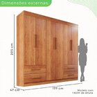 Guarda-roupa Casal 6 Portas 4 Gavetas Verona Premium