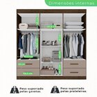 Guarda-roupa Casal 6 Portas 4 Gavetas Verona Premium