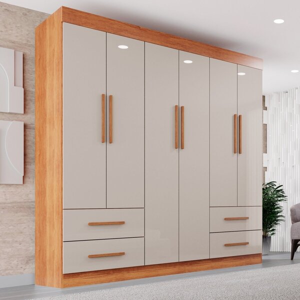 Guarda-roupa Casal 6 Portas 4 Gavetas Verona Premium