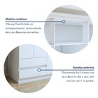 Guarda-roupa Casal 6 Portas 4 Gavetas Zeus Branco